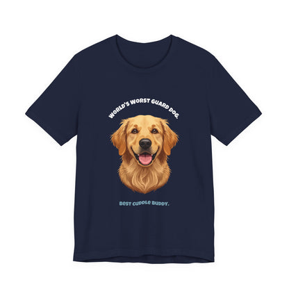 World's Worst Guard Dog T-Shirt — Funny Golden Retriever Unisex Tee — SniffWaggleNWalk