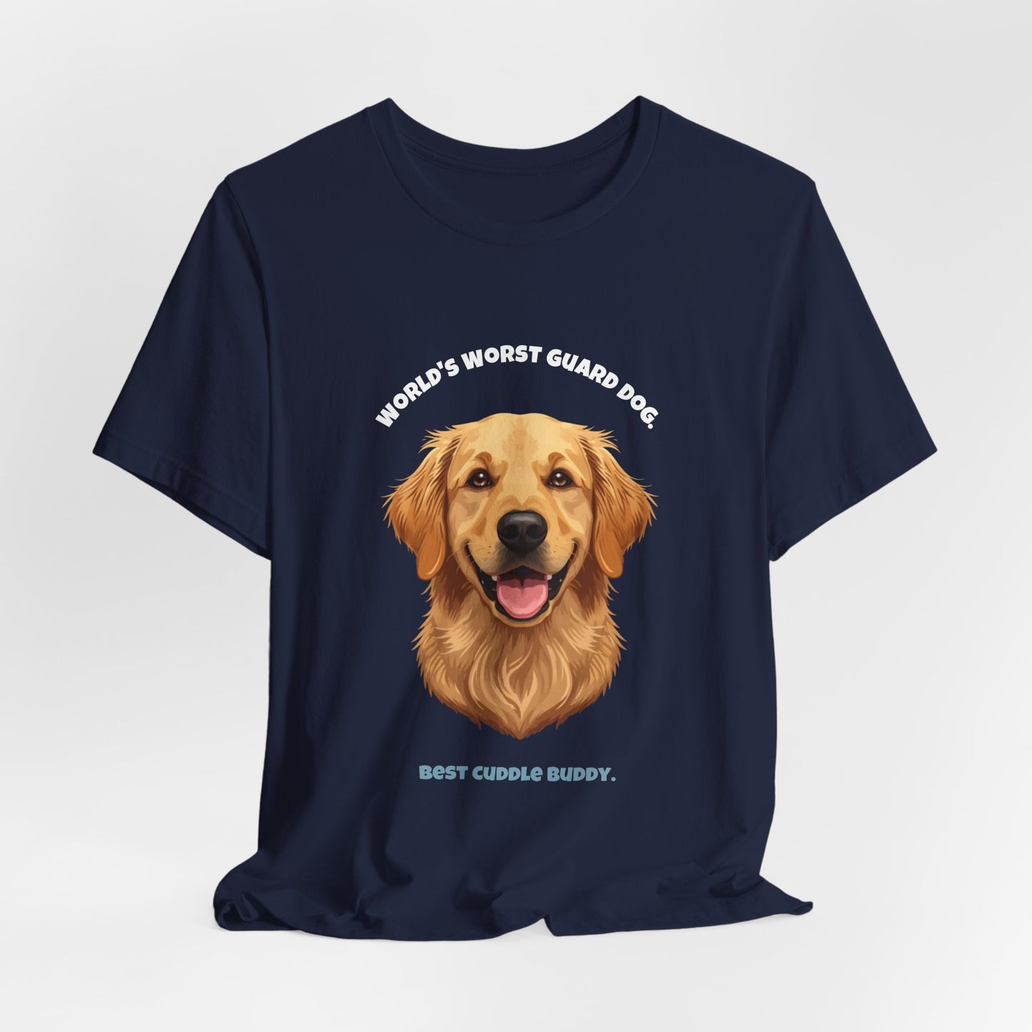 World's Worst Guard Dog T-Shirt — Funny Golden Retriever Unisex Tee — SniffWaggleNWalk