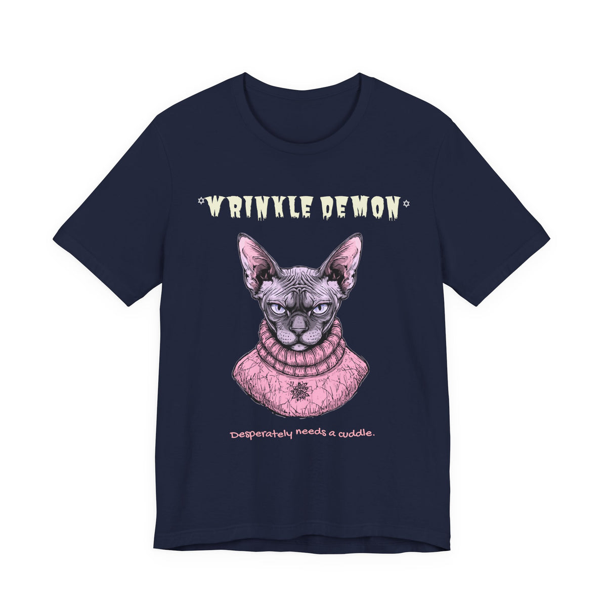 Wrinkle Demon Sphynx Cat T-Shirt gift idea for cat lovers