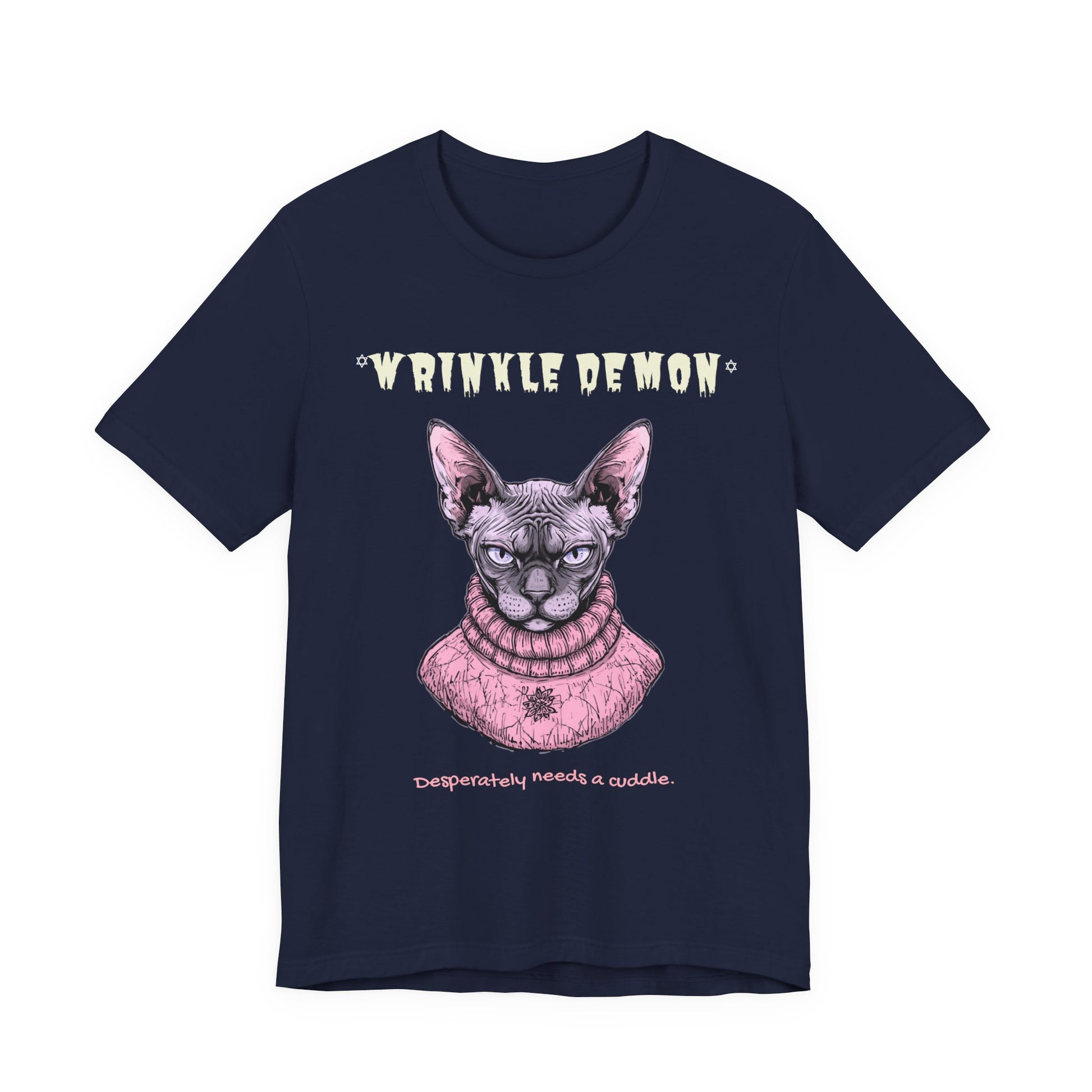 Wrinkle Demon Sphynx Cat T-Shirt gift idea for cat lovers
