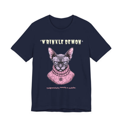 Wrinkle Demon Sphynx Cat T-Shirt gift idea for cat lovers