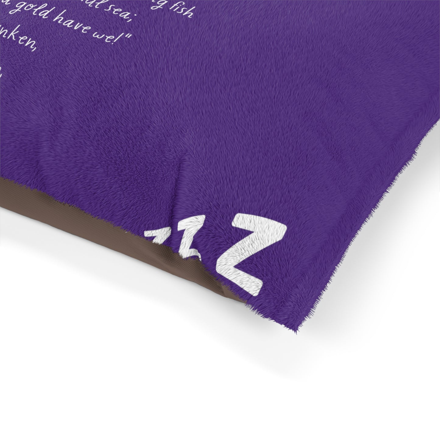 Wynken, Blynken & Nod Bedtime Poem Pet Bed — flat lay view