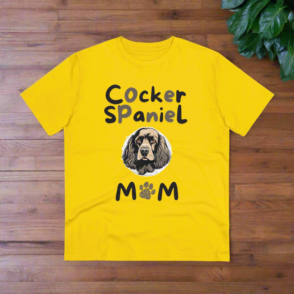 "COCKER SPANIEL MUM" yellow dog lover cocker spaniel mum t-shirt