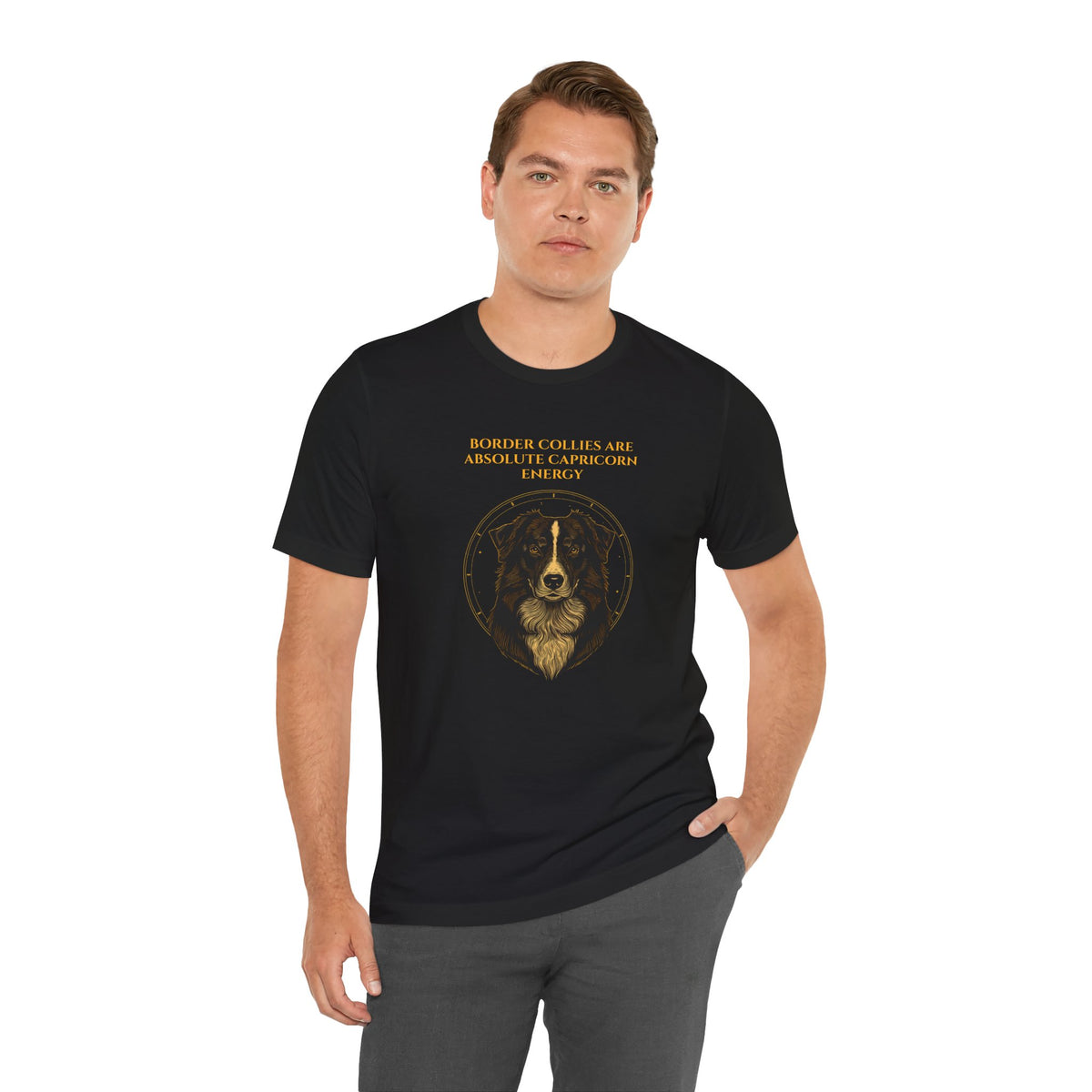 Zodiac Pack Border Collie T-Shirt — Capricorn design, photo 05