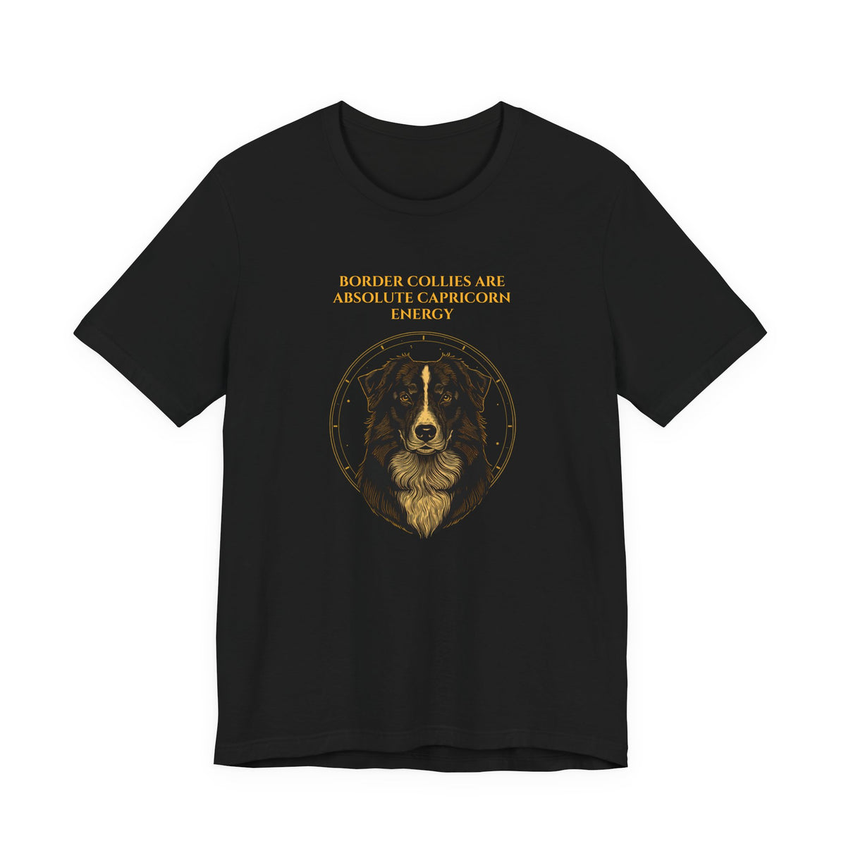 Zodiac Pack Border Collie T-Shirt — Capricorn design, photo 06