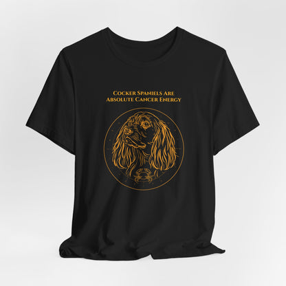 Zodiac Pack Cocker Spaniel T-Shirt — Cancer design, photo 09