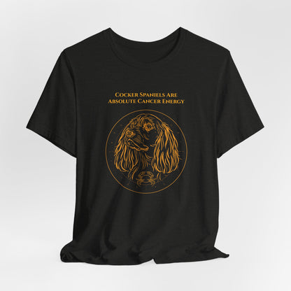 Zodiac Pack Cocker Spaniel T-Shirt — Cancer design, photo 15