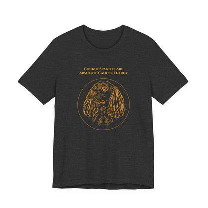 Zodiac Pack Cocker Spaniel T-Shirt — Cancer design, photo 18