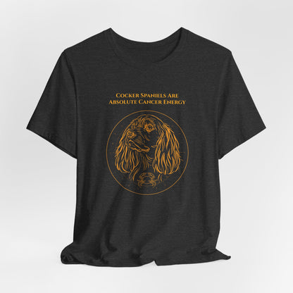 Zodiac Pack Cocker Spaniel T-Shirt — Cancer design, photo 21