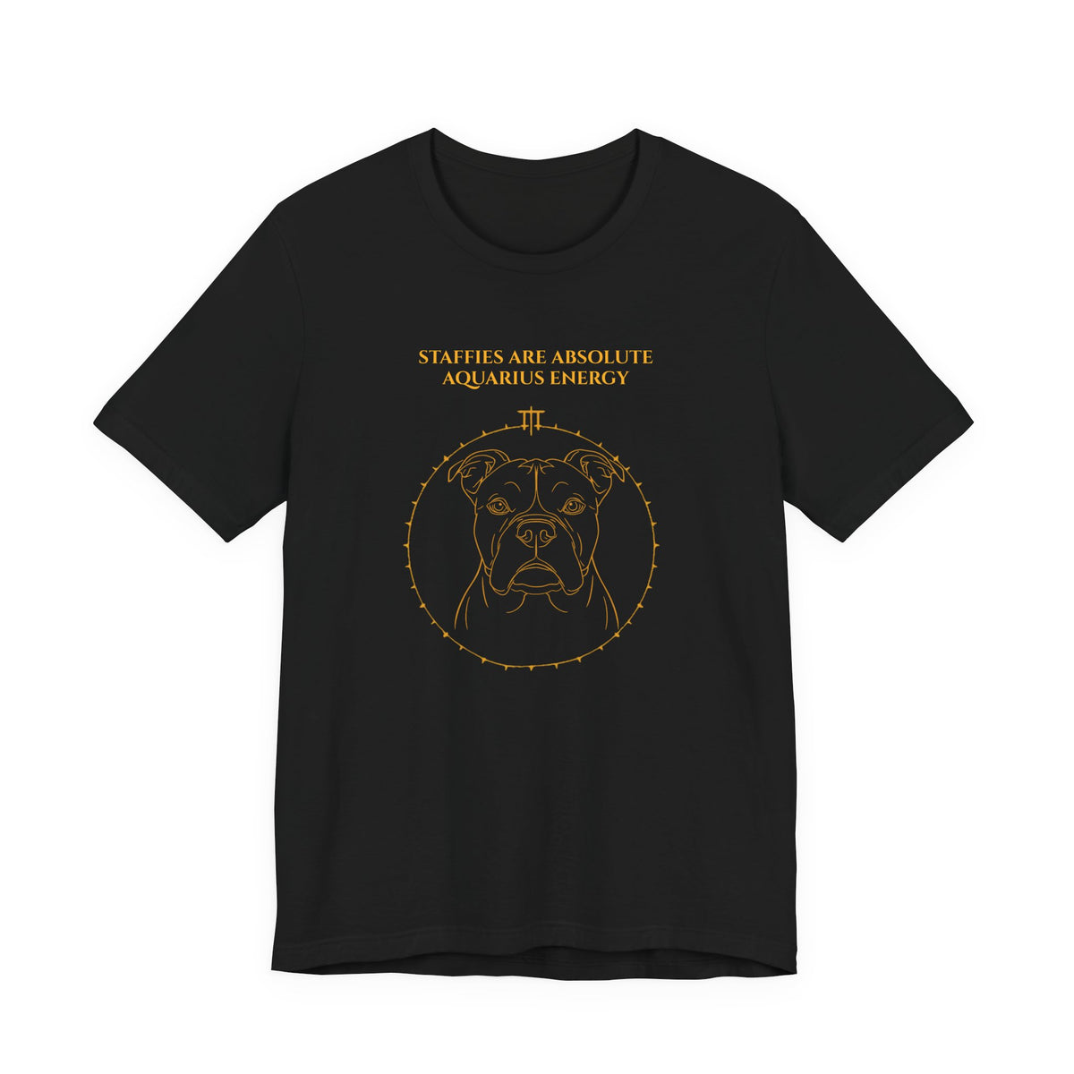 Zodiac Pack Staffie T-Shirt — Aquarius design, photo 06