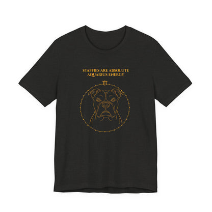 Zodiac Pack Staffie T-Shirt — Aquarius design, photo 12