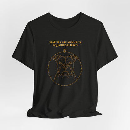 Zodiac Pack Staffie T-Shirt — Aquarius design, photo 15