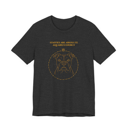 Zodiac Pack Staffie T-Shirt — Aquarius design, photo 18