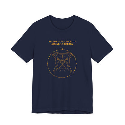 Zodiac Pack Staffie T-Shirt — Aquarius design, photo 24